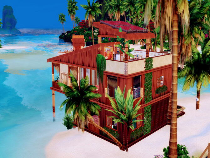 Sims 4 Stilt Cabin by LJaneP6 at TSR