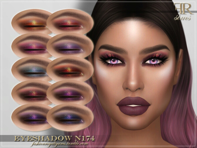 Sims 4 FRS Eyeshadow N174 by FashionRoyaltySims at TSR