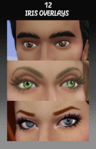 12 Iris Overlays Face Paint by Simmiller at Mod The Sims 4