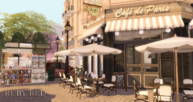 Sims 4 Paris City Build at Ruby Red