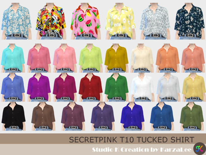 Sims 4 Tucked shirt T10 at Studio K Creation