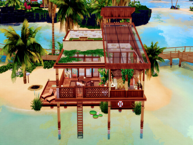 Sims 4 Stilt Cabin by LJaneP6 at TSR