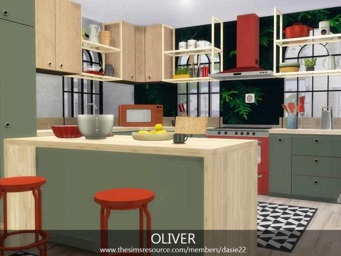 Sims 4 OLIVER kitchen by dasie2 at TSR