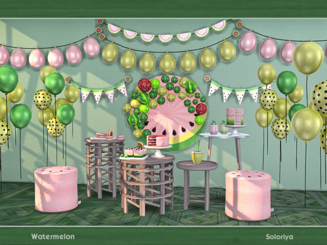 Sims 4 Watermelon set by soloriya at TSR