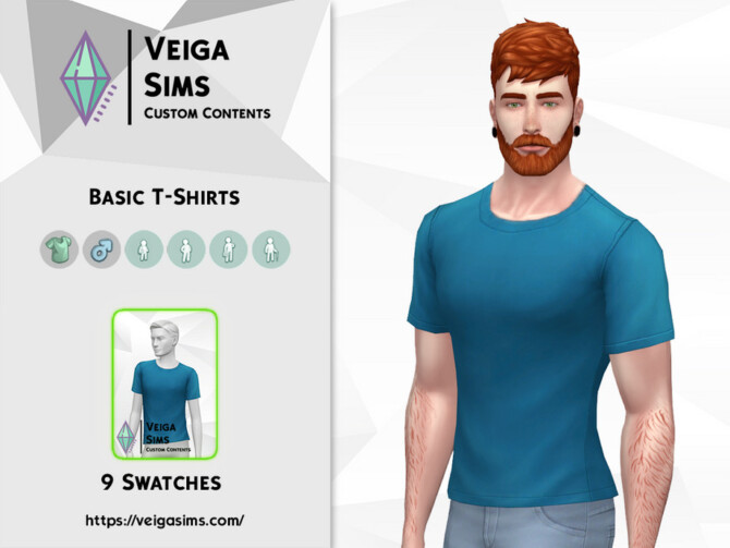 Sims 4 Basic T Shirts by David Mtv at TSR