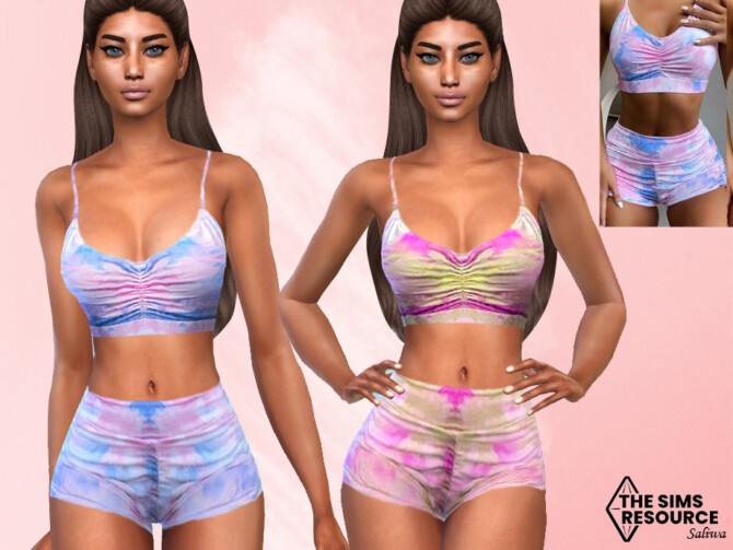 Sims 4 Summer Fitness Athletic Outfits by Saliwa at TSR