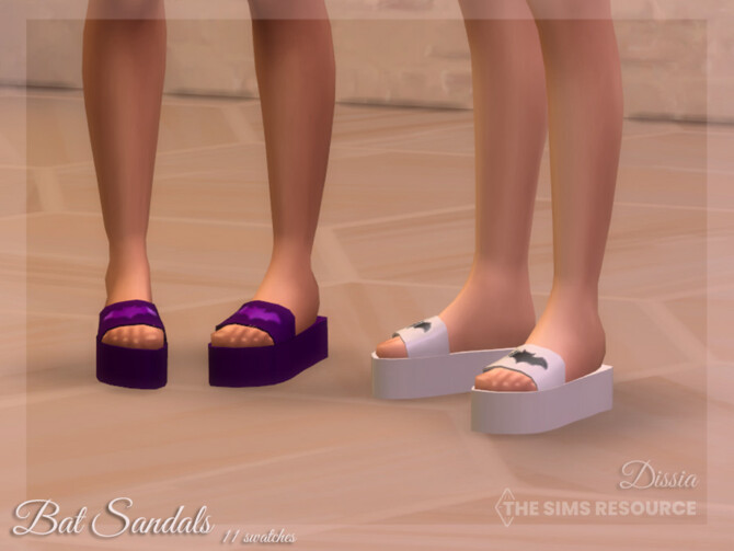 Sims 4 Bat Sandals by Dissia at TSR
