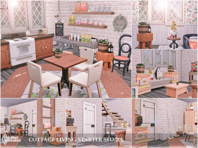 Sims 4 Cottage Living 5BD Start by Moniamay72 at TSR