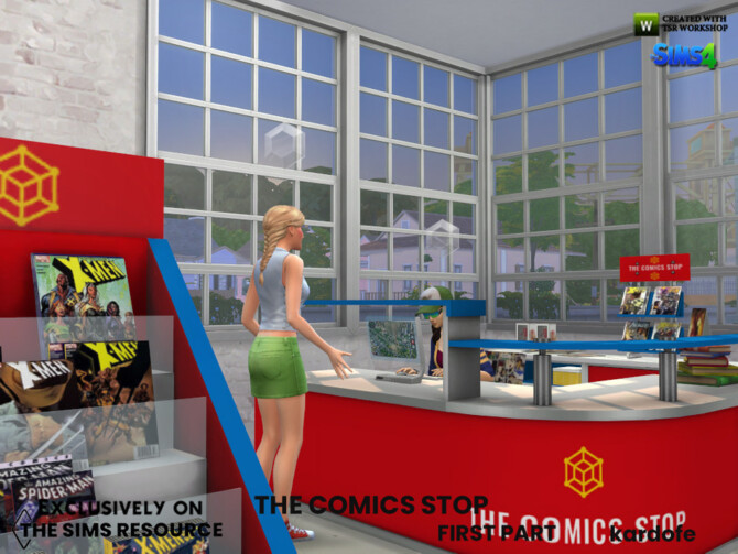 Sims 4 The Comics Stop 1 Set by kardofe at TSR