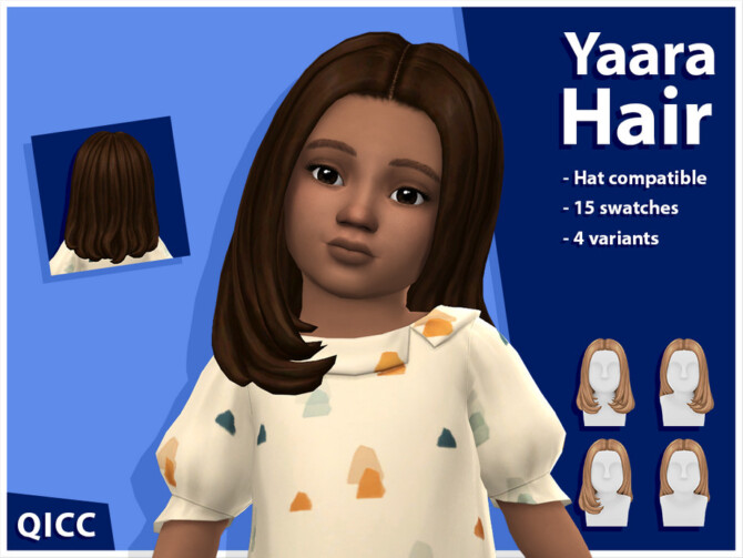 Sims 4 Yaara Hair Set by qicc at TSR