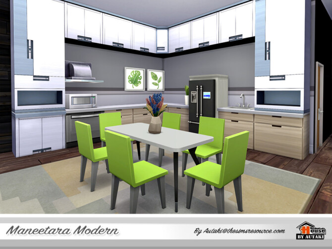 Sims 4 Maneetara Modern House NoCC by autaki at TSR