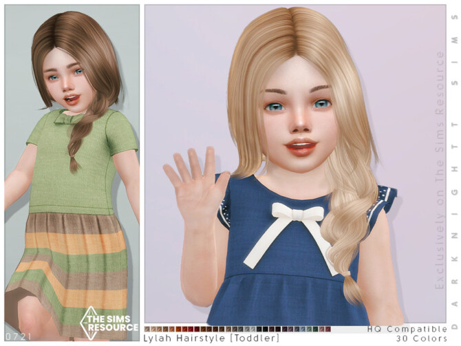 Sims 4 Lylah Hairstyle [Toddler] by DarkNighTt at TSR