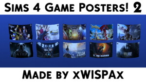 20 Video Game Posters 2 by xWISPAx at Mod The Sims 4