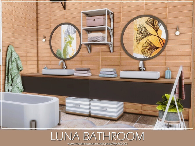 Sims 4 Luna Bathroom by MychQQQ at TSR