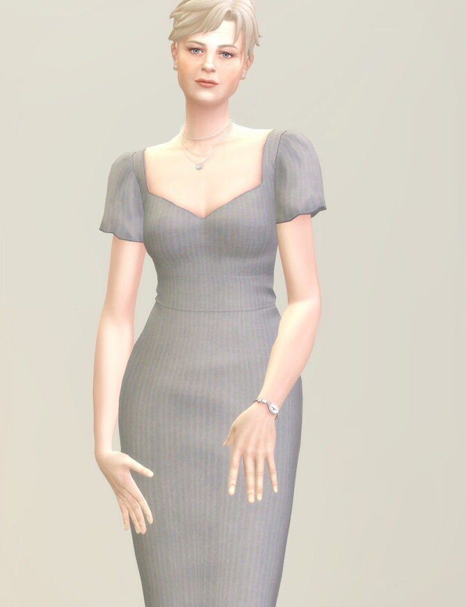 Sims 4 Midi Shift Dress at Rusty Nail