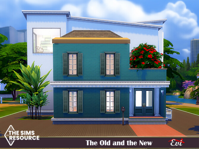 Sims 4 The Old and the New house by evi at TSR