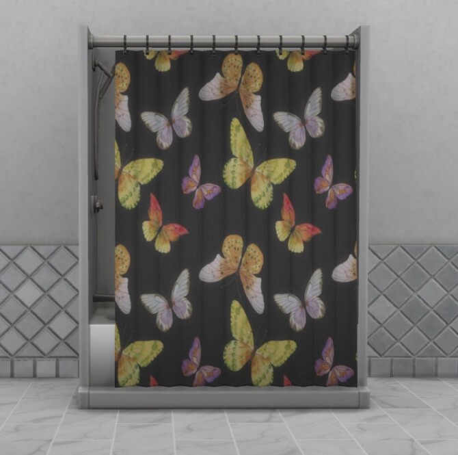 Sims 4 Butterfly Curtain Parenthood Shower by ApplepiSimmer at Mod The Sims 4