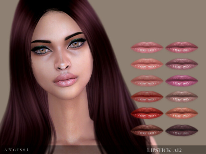 Sims 4 Lipstick A12 by ANGISSI at TSR