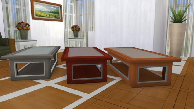 Sims 4 Modern Center Coffee Table by AdonisPluto at Mod The Sims 4