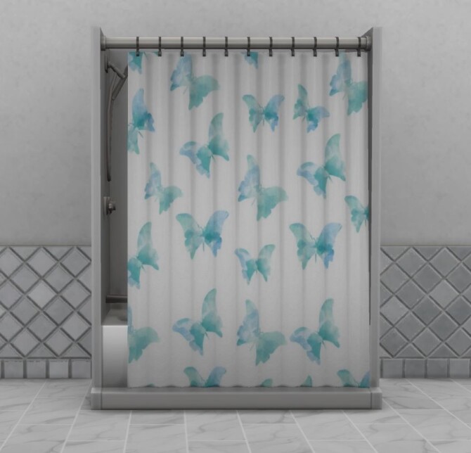 Sims 4 Butterfly Curtain Parenthood Shower by ApplepiSimmer at Mod The Sims 4