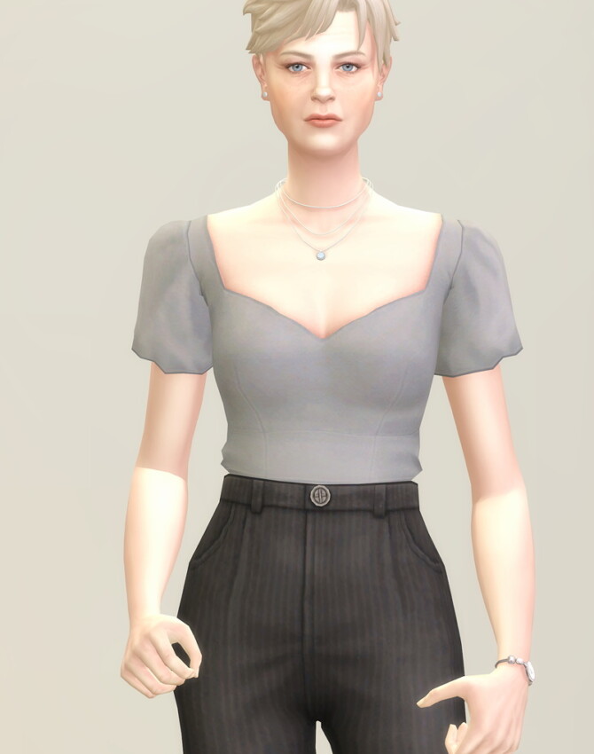 Sims 4 Shift blouse at Rusty Nail