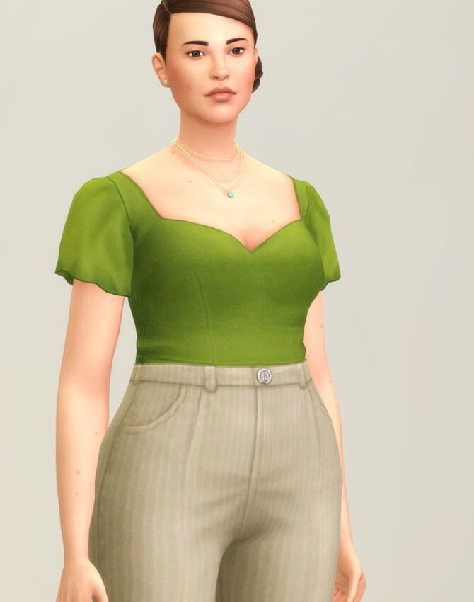 Sims 4 Shift blouse at Rusty Nail