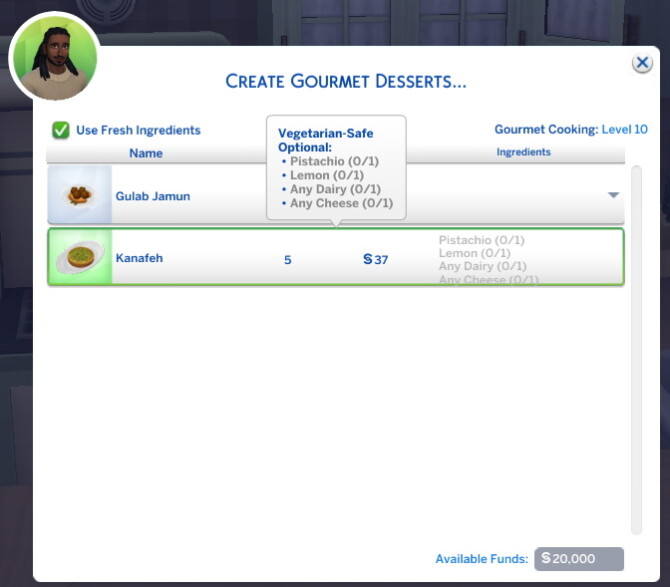 Sims 4 Kanafeh Custom Recipe by RobinKLocksley at Mod The Sims 4