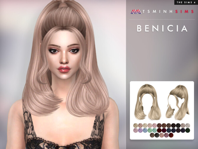 Sims 4 Hair Bencia by TsminhSims at TSR