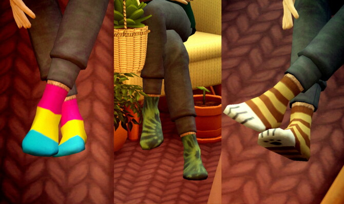 Sims 4 Anders Patterned Sock Recolour Set at Mod The Sims 4