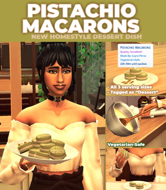 Sims 4 Pistachio Macarons Recipe by RobinKLocksley at Mod The Sims 4