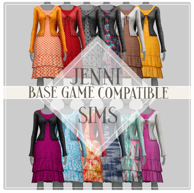 Sims 4 Dress Cardigan at Jenni Sims