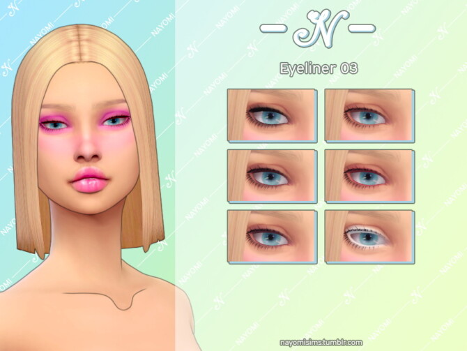 Sims 4 Eyeliner 03 at NayomiSims