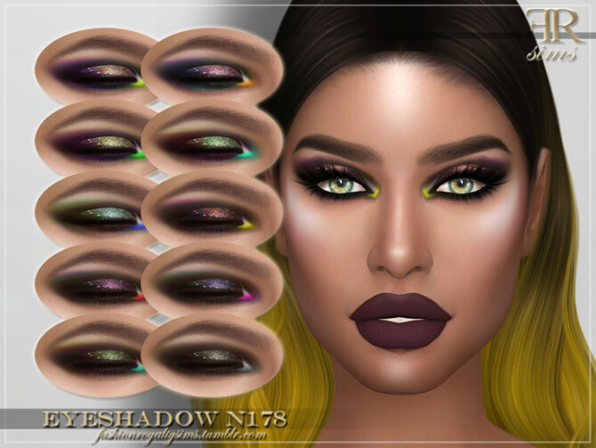 Sims 4 FRS Eyeshadow N178 by FashionRoyaltySims at TSR