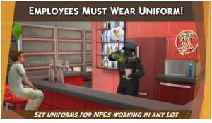 Employees Must Wear Uniform by FDSims4Mods at Mod The Sims 4