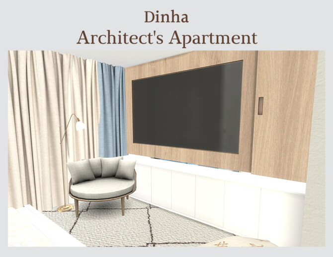 Sims 4 Architects Apartment at Dinha Gamer
