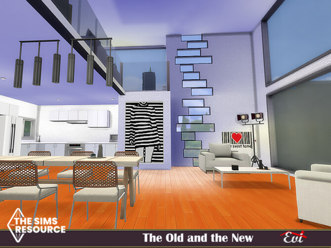 Sims 4 The Old and the New house by evi at TSR