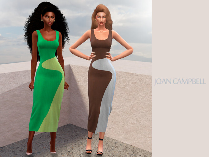 Sims 4 Ashley Dress by Joan Campbell Beauty at TSR
