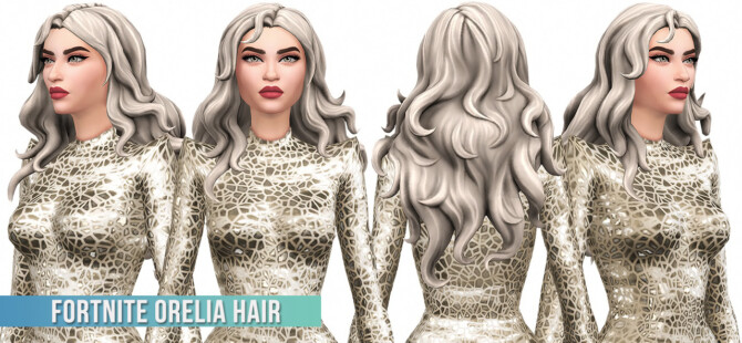 Sims 4 Fortnite Orelia Hair Conversion/Edit at Busted Pixels