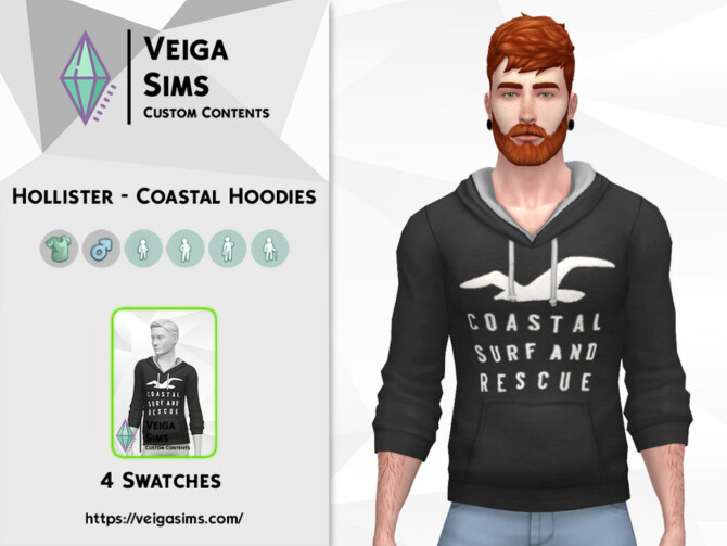 Sims 4 Coastal Hoodies by David Mtv at TSR