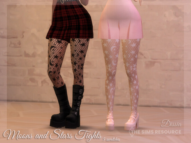 Sims 4 Moons and Stars Tights by Dissia at TSR