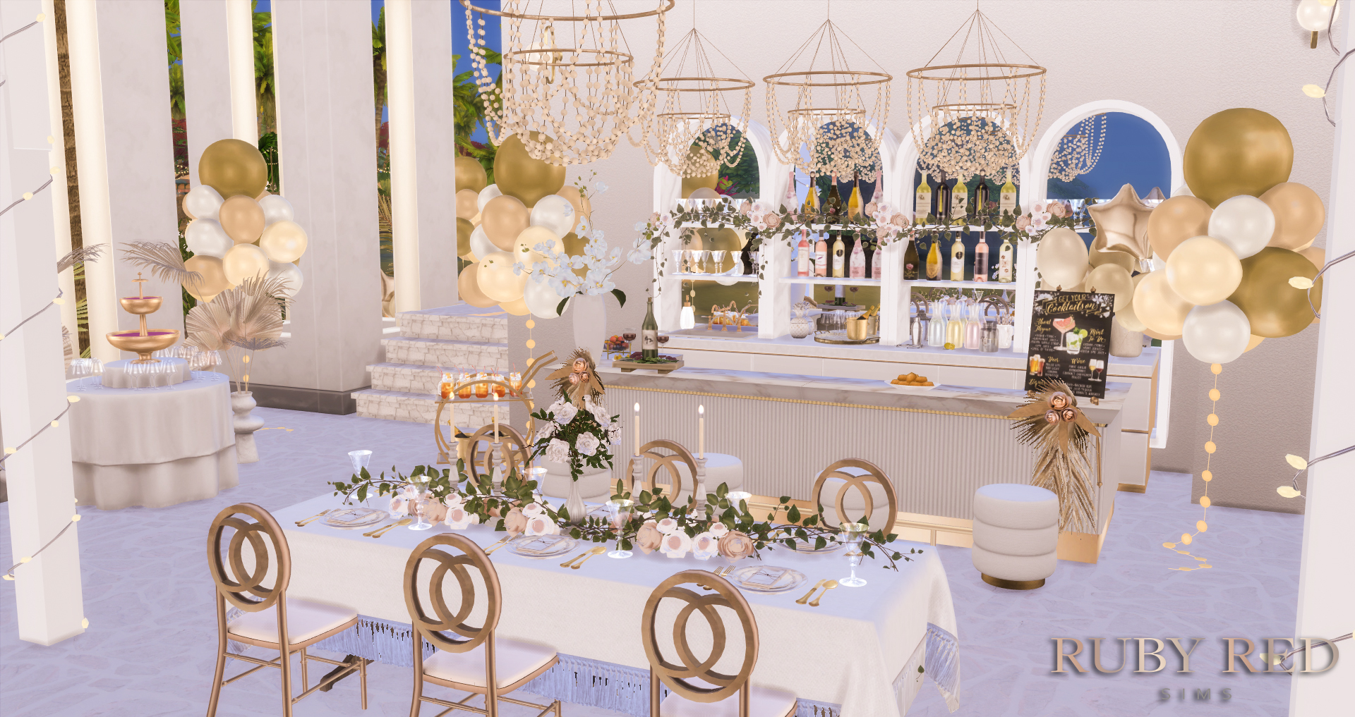 Beach Wedding Venue New Cc Set At Ruby Red Sims 4 Updates