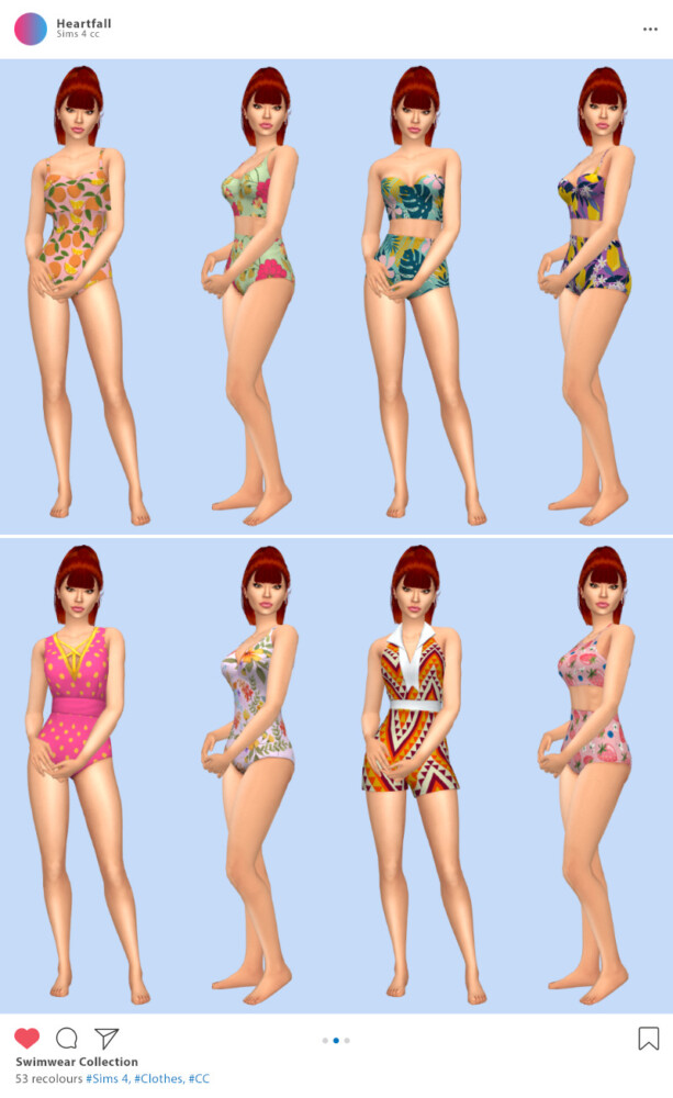 Sims 4 Swimwear collection at Heartfall