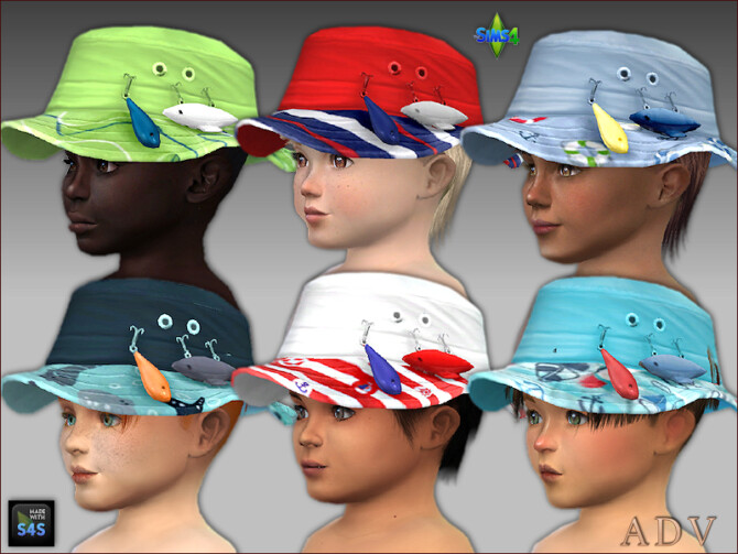 Sims 4 Swimwear, hats and sunglasses for toddler boys at Arte Della Vita