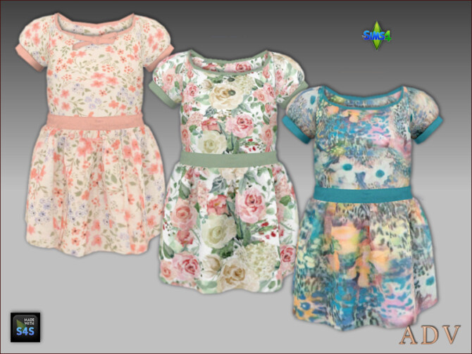 Sims 4 Dresses, hats and shoes for toddler girls at Arte Della Vita