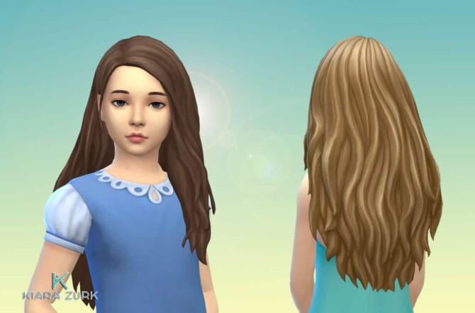 Sims 4 Mae Hairstyle for Girls at My Stuff Origin