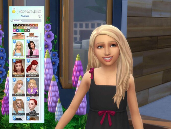 Sims 4 Mae Hairstyle for Girls at My Stuff Origin
