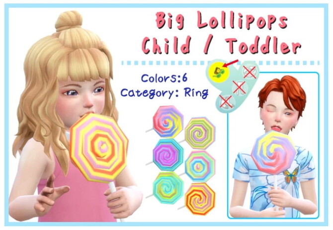 Sims 4 Big Lollipops [Child/Toddler] at A luckyday