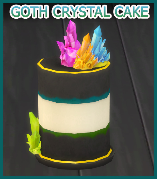 Sims 4 BLACK CRYSTAL CAKE CAKE at Icemunmun