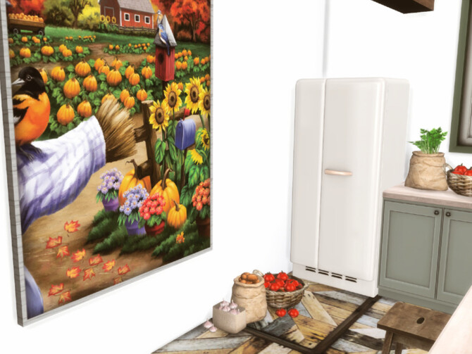 Sims 4 Farmhouse kitchen by GenkaiHaretsu at TSR