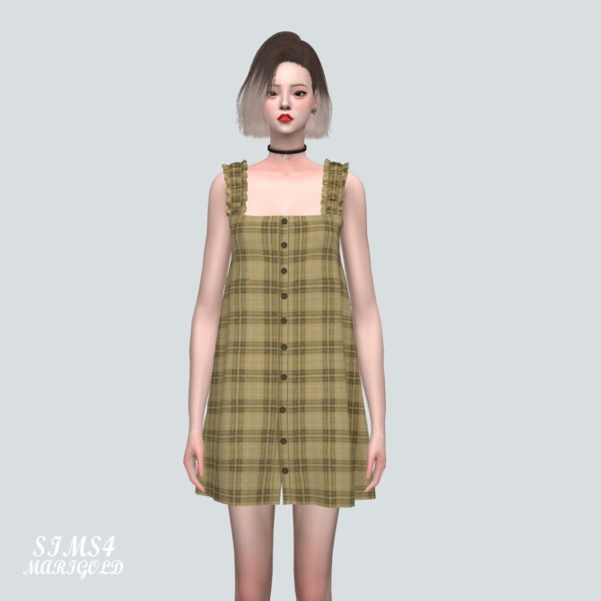 Sims 4 3 Button Mini Dress V2 at Marigold